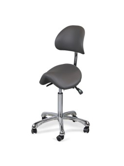 Tabouret Diana K429 Gris, ergonomique avec assise rembourrée, idéal pour les professionnels de la santé et du bien-être.