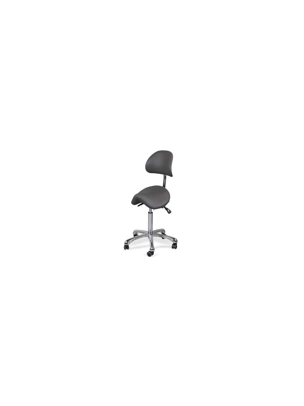 Tabouret Diana K429 Gris, ergonomique avec assise rembourrée, idéal pour les professionnels de la santé et du bien-être.