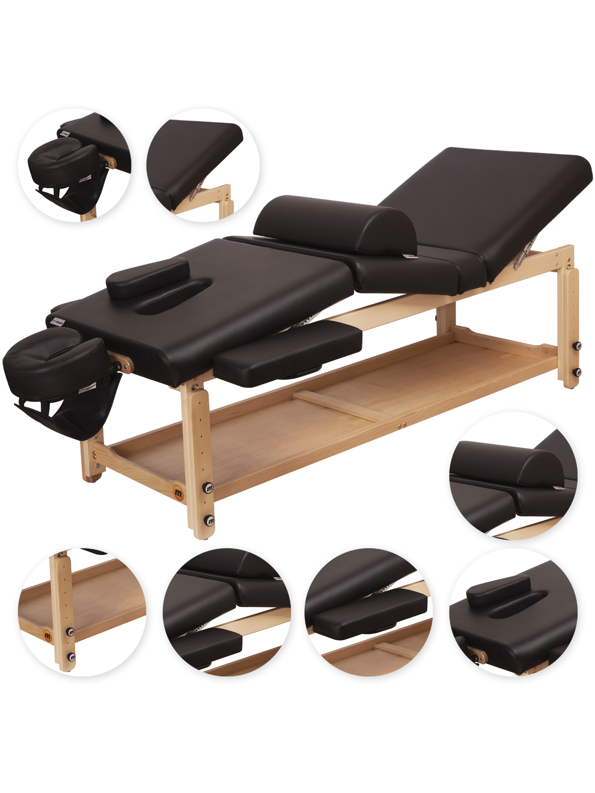 Table de massage fixe SPA Manual MAX avec accessoires, idéale pour une expérience de soin personnalisée et luxueuse.