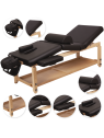 Table de massage fixe SPA Manual MAX avec accessoires, idéale pour une expérience de soin personnalisée et luxueuse.